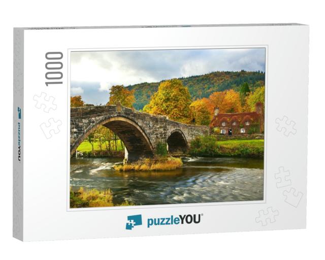 Llanwrst Bridge, Snowdonia, North Wales, Uk... Jigsaw Puzzle with 1000 pieces