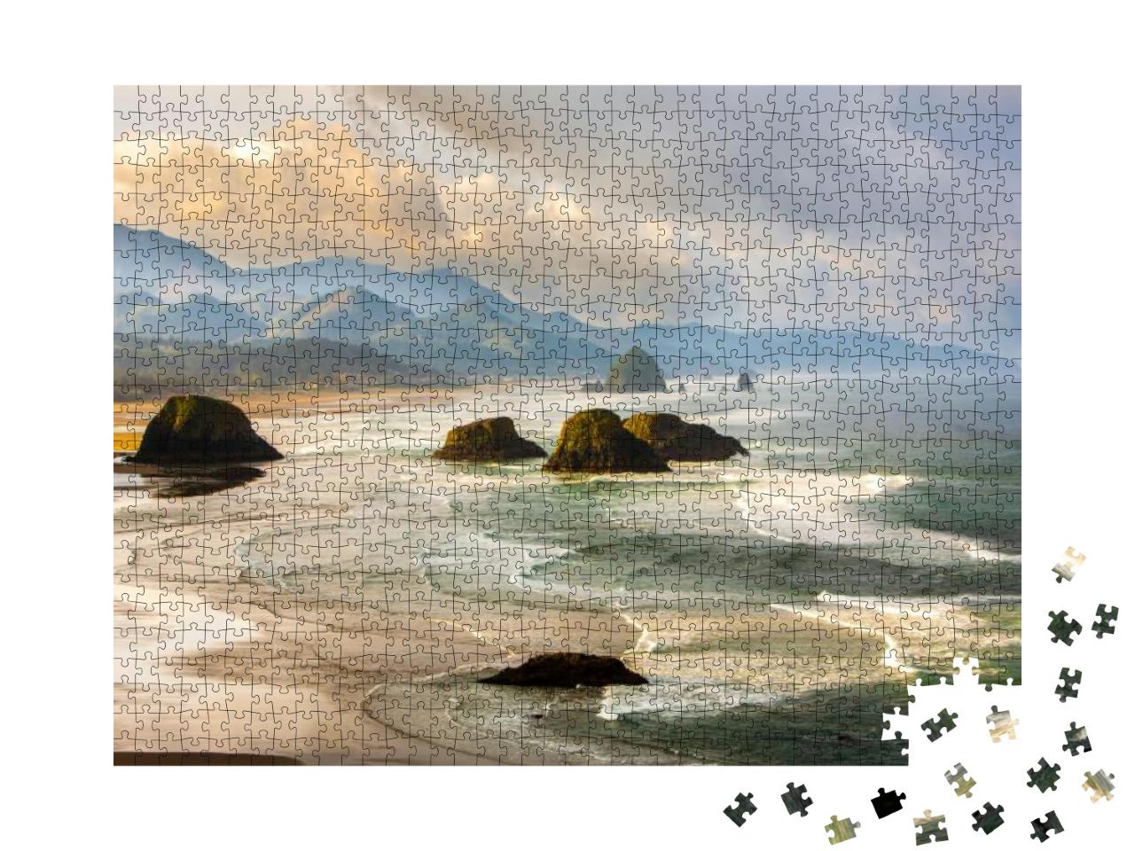 View from Ecola State Park Looking South Toward Canon Bea... Jigsaw Puzzle with 1000 pieces