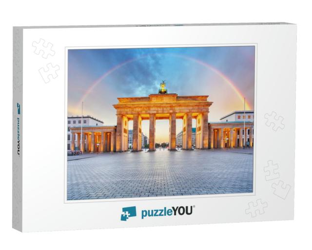 Berlin Brandenburger Gate with Rainbow... Jigsaw Puzzle
