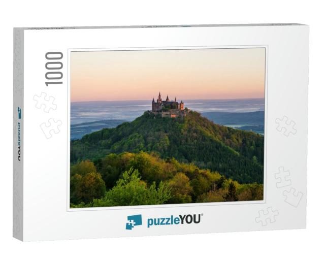 Golden Hour At Hohenzollern Castle... Jigsaw Puzzle with 1000 pieces