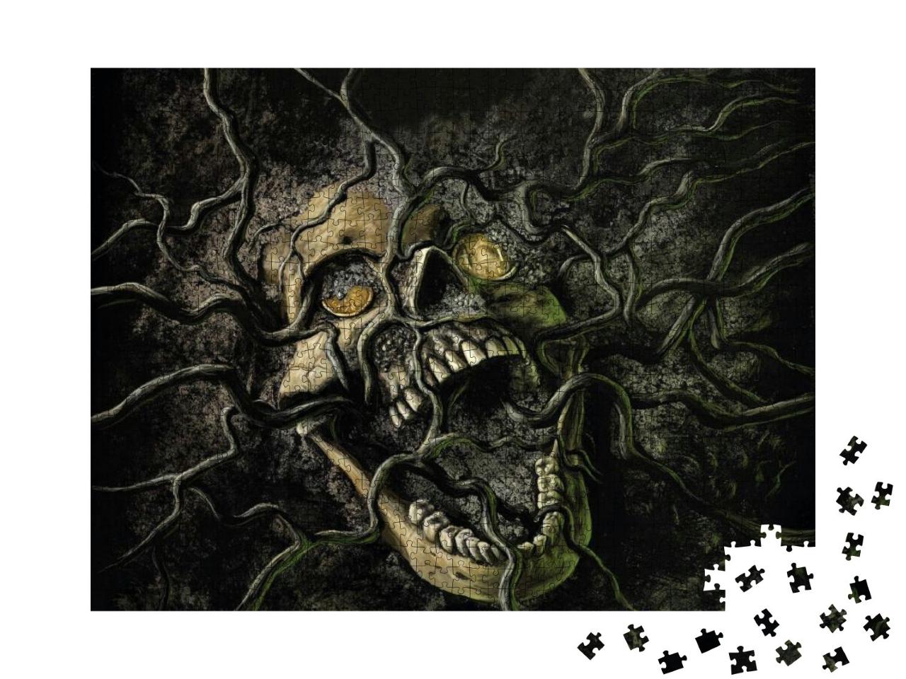 Happy Halloween Horror Background Image... Jigsaw Puzzle with 1000 pieces