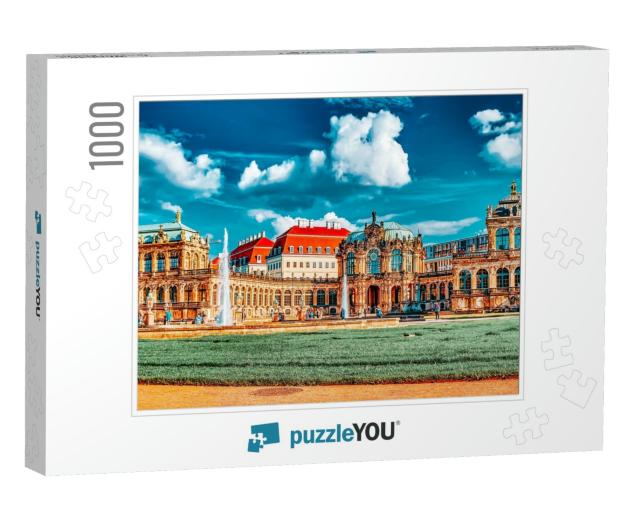 Panoramic on Zwinger Palace - Royal Palace Since 17th Cen... Jigsaw Puzzle with 1000 pieces