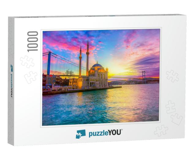 Ortakoy Istanbul Landscape Beautiful Sunrise with Clouds... Jigsaw Puzzle with 1000 pieces