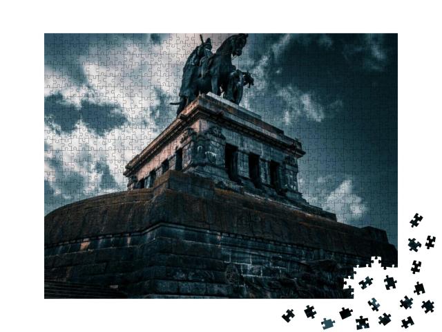 Bottom Up View of Kaiser Wilhelm Statue in Koblenz, Germa... Jigsaw Puzzle with 1000 pieces