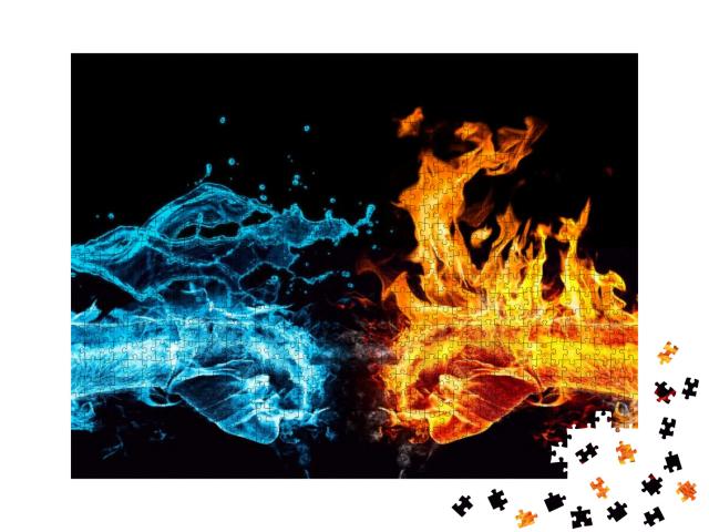 Water & Fire... Jigsaw Puzzle with 1000 pieces