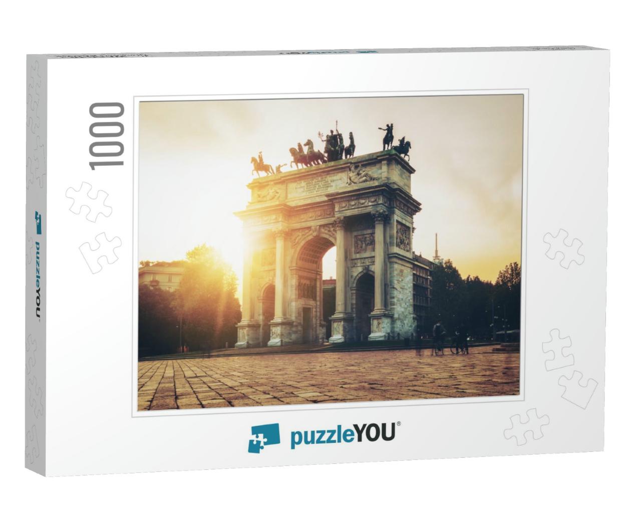 Arco Della Pace or Arch of Peace in Milan, Italy, Built a... Jigsaw Puzzle with 1000 pieces
