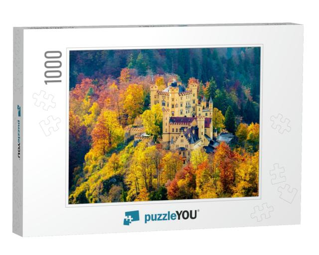 Beautiful Aerial View of Hohenschwangau Castle, Bavaria... Jigsaw Puzzle with 1000 pieces