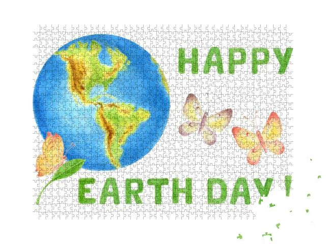 Earth Day Concept for Banner, Poster or Greeting C... Jigsaw Puzzle with 1000 pieces