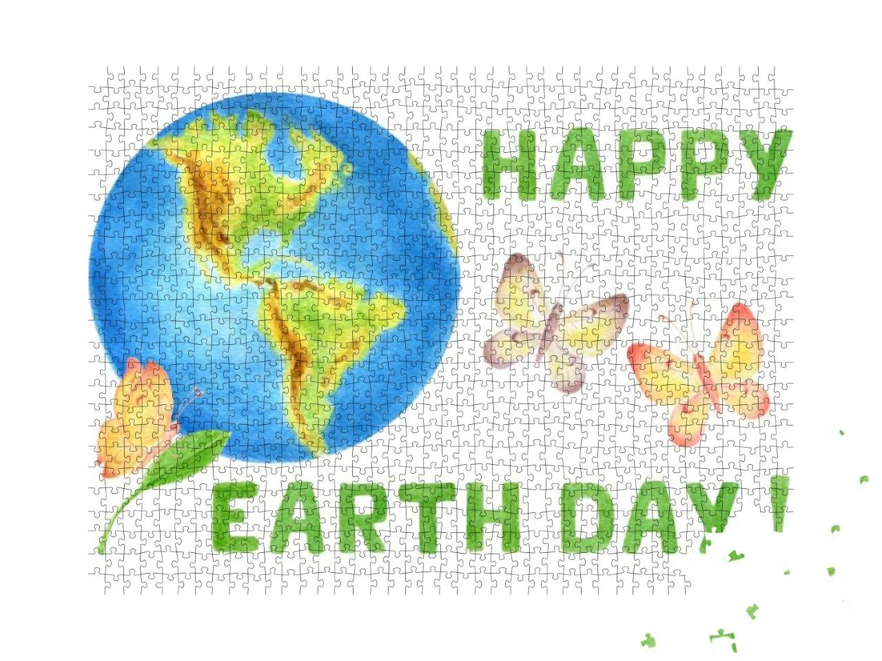 Earth Day Concept for Banner, Poster or Greeting C... Jigsaw Puzzle with 1000 pieces