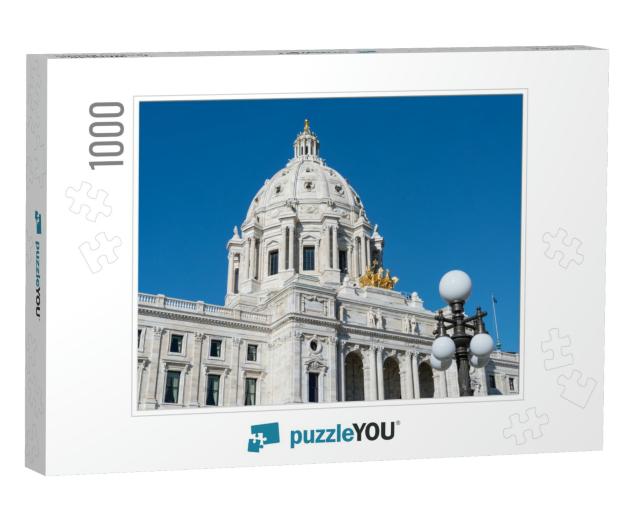 Facade of the Minnesota State Capitol Building in St Paul... Jigsaw Puzzle with 1000 pieces