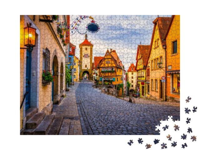 Morning View of Untere Schmiedgasse Street At the Old Tow... Jigsaw Puzzle with 1000 pieces