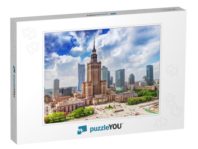 Warsaw, Poland. Aerial View Palace of Culture & Science &... Jigsaw Puzzle