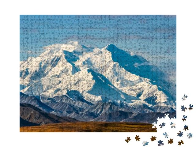 View of Majestic Denali Mount Mckinley, Highest Mountain... Jigsaw Puzzle with 1000 pieces