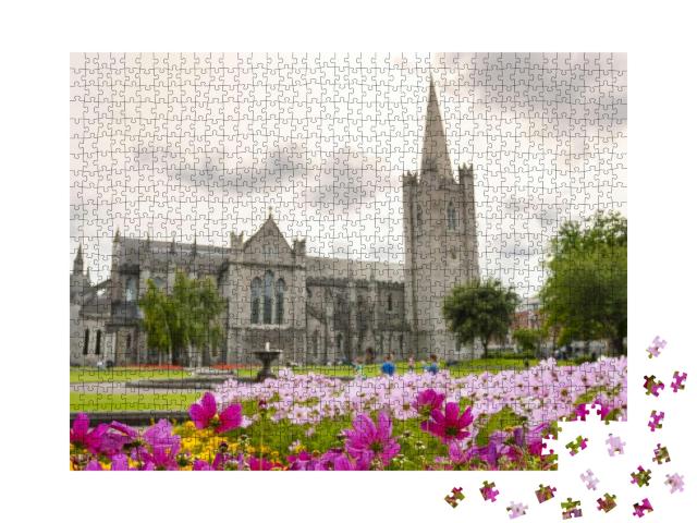 Saint Patrick Cathedral Garden in Dublin, Ireland... Jigsaw Puzzle with 1000 pieces