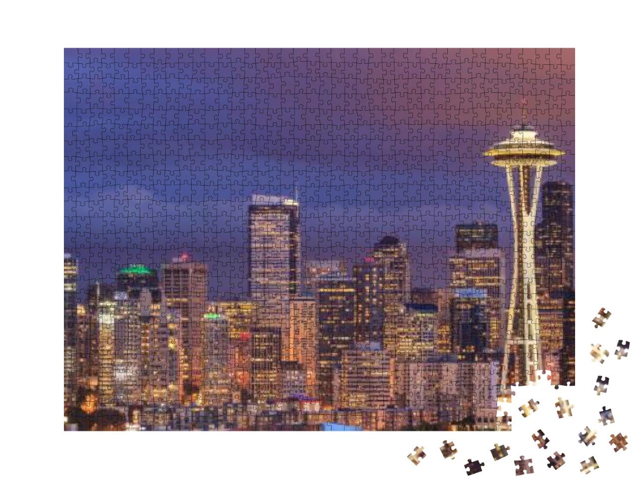 View of the Seattle City from Kerry Park, Washington... Jigsaw Puzzle with 1000 pieces