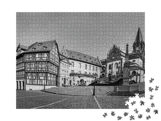 Famous Old Stifts Basilika in Aschaffenburg At Stiftskirc... Jigsaw Puzzle with 1000 pieces