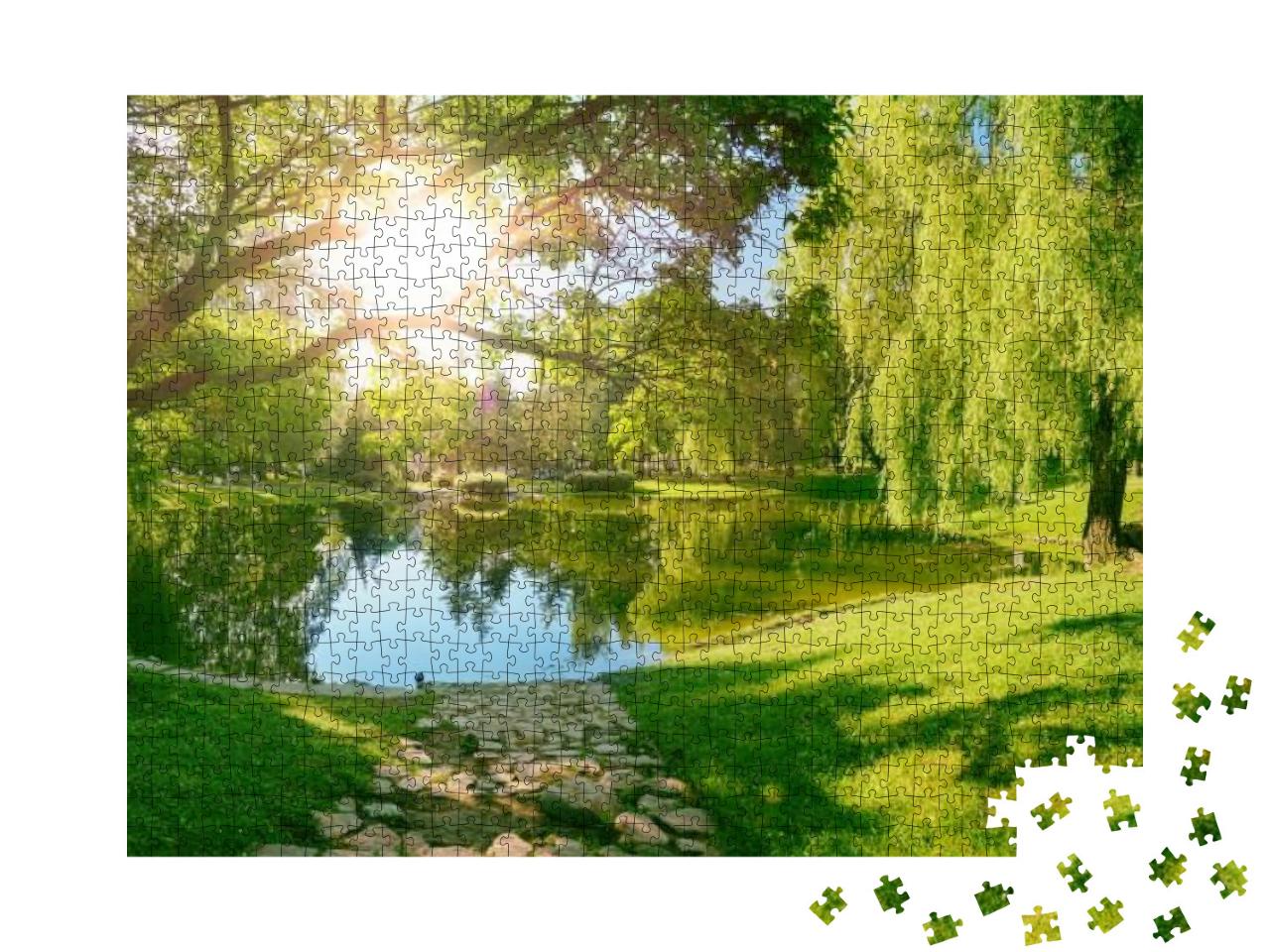 Beautiful Colorful Summer Spring Natural Landscape with a... Jigsaw Puzzle with 1000 pieces