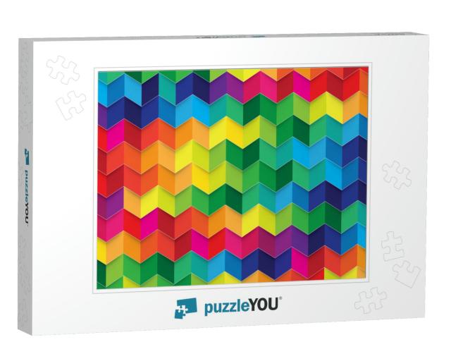 Colorful Geometric Abstract Background... Jigsaw Puzzle