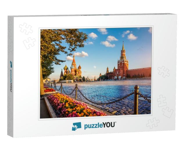 St. Basils Cathedral & Spassky Tower on Red Square in Mos... Jigsaw Puzzle