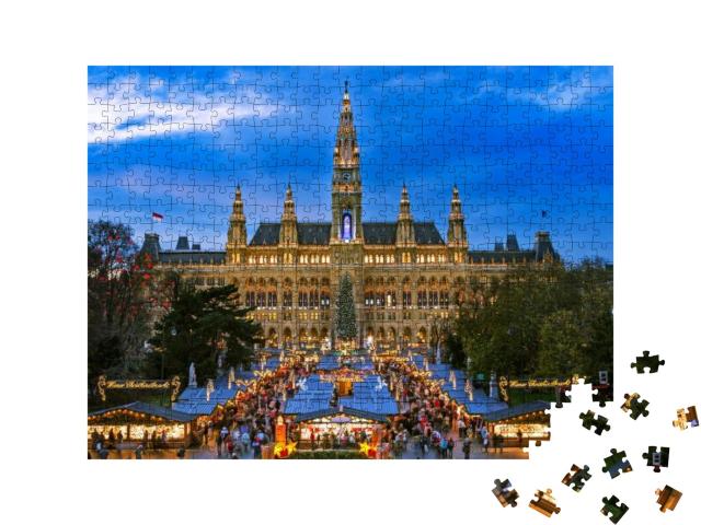 Christmas Market Vienna... Jigsaw Puzzle with 500 pieces
