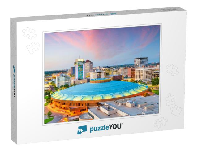 Wichita, Kansas, USA Downtown City Skyline At Dusk... Jigsaw Puzzle