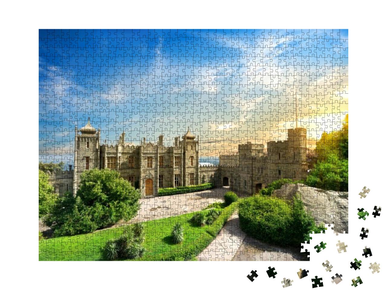 Vorontsov Palace in the Town of Alupka, Crimea, Ukraine... Jigsaw Puzzle with 1000 pieces