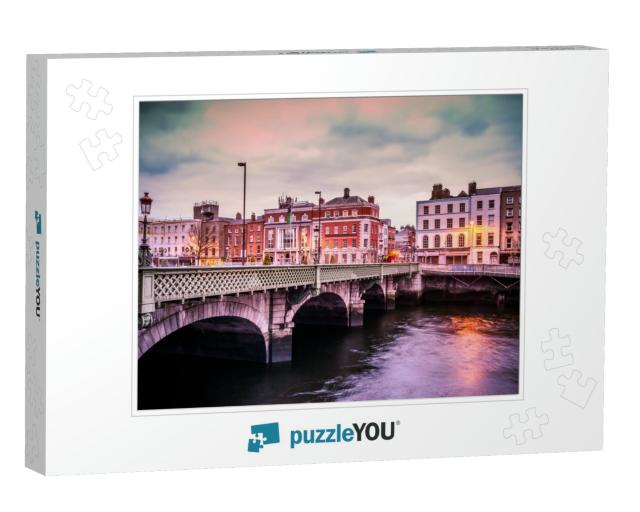 Grattan Bridge Over the River Liffey in Dublin Ireland... Jigsaw Puzzle