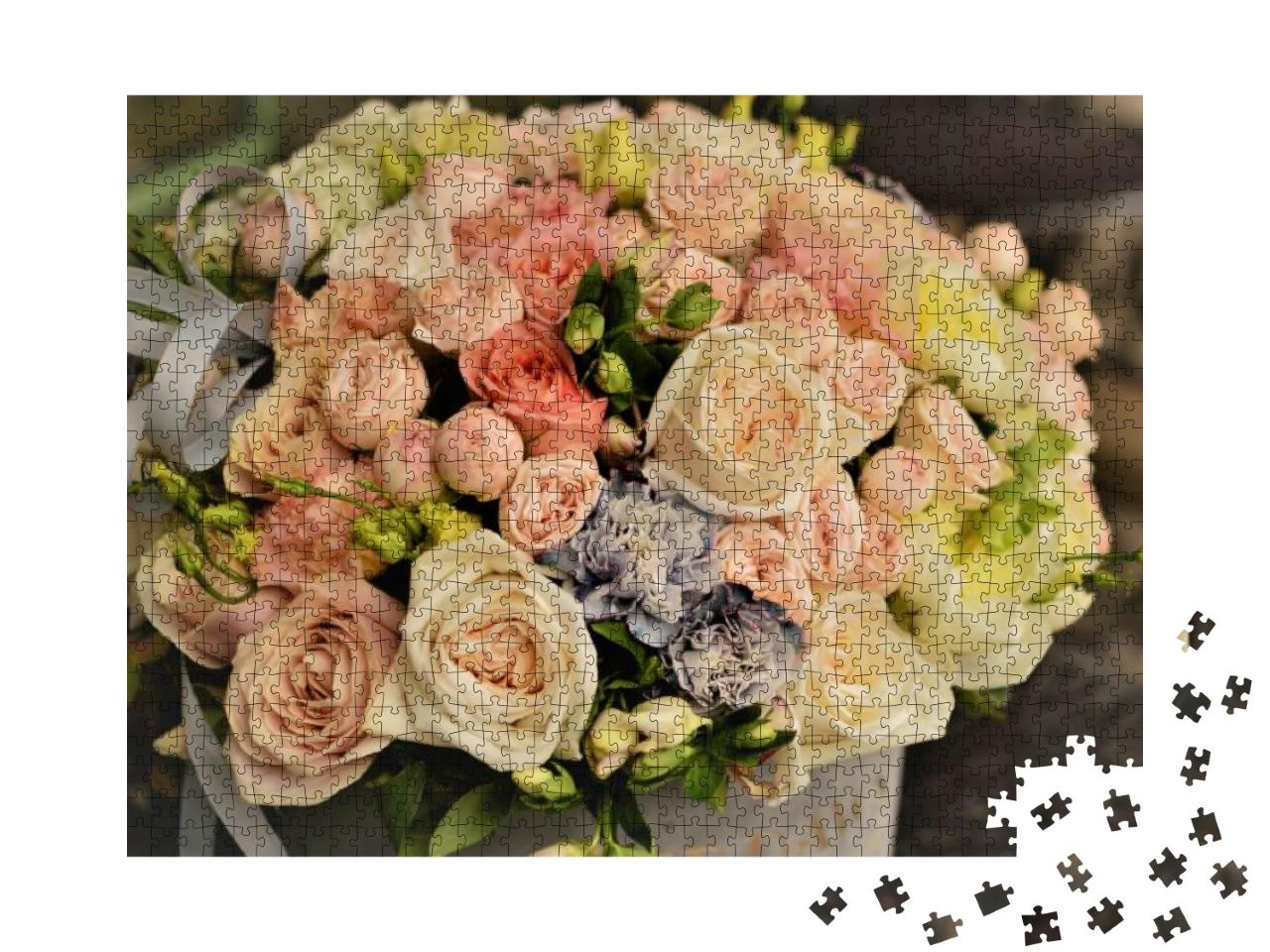 Beautiful Delicate Flowers in a Beautiful Bouquet... Jigsaw Puzzle with 1000 pieces