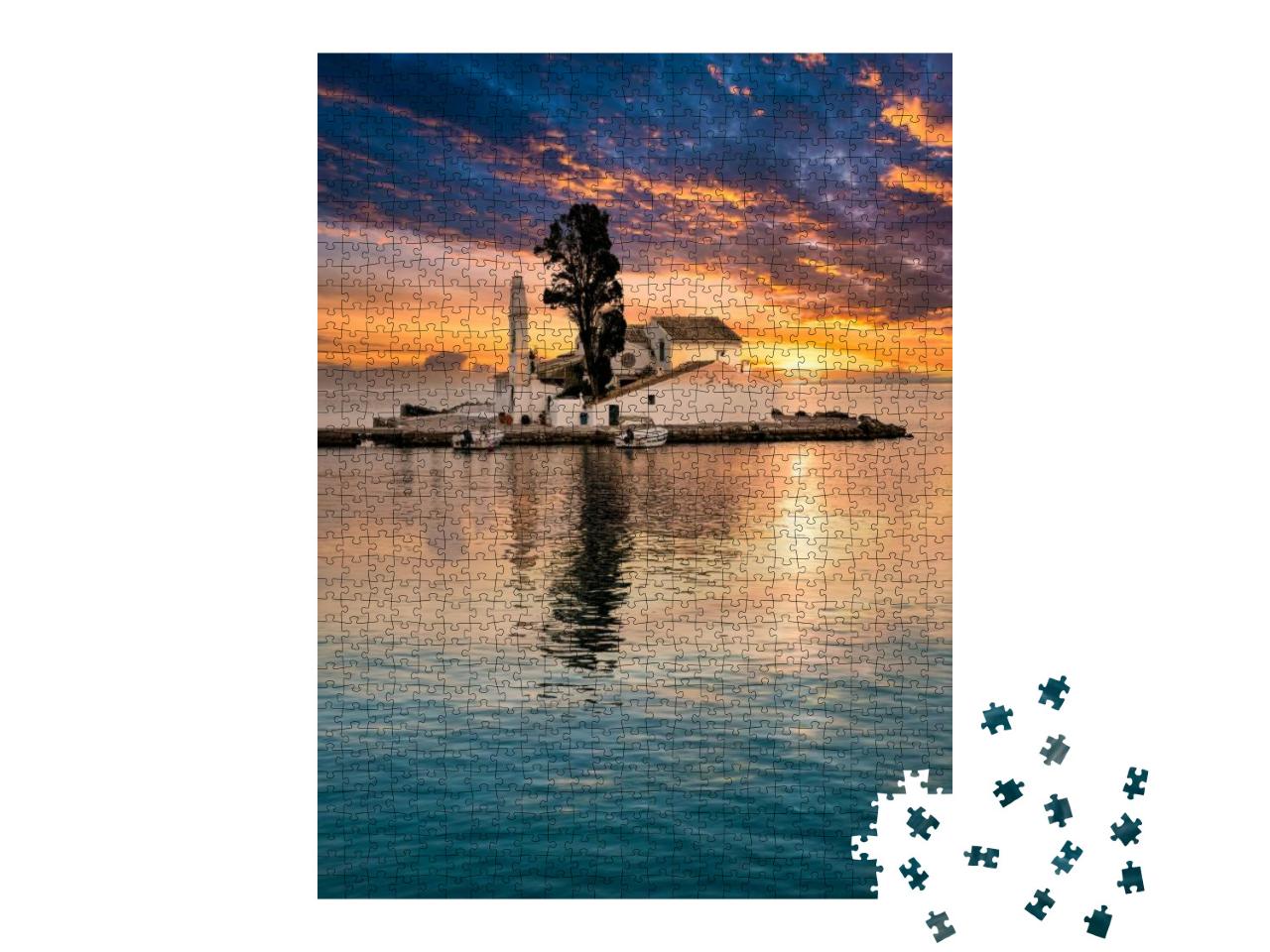 Pontikonisi Mouse Island. a Greek Islet Near the Island o... Jigsaw Puzzle with 1000 pieces