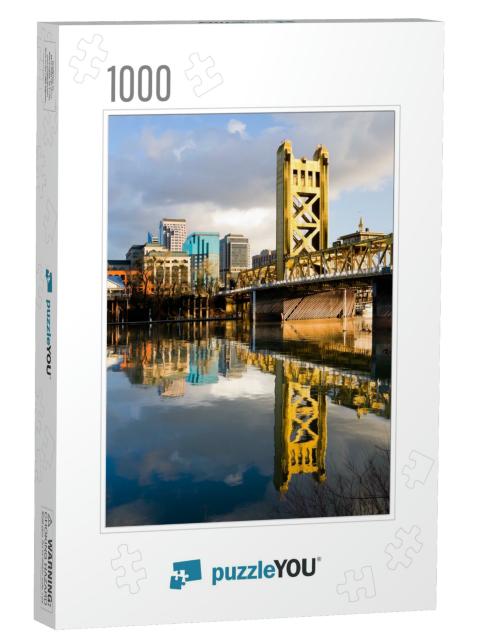 Tower Bridge in Sacramento California... Jigsaw Puzzle with 1000 pieces