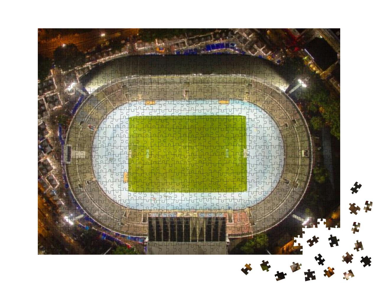 Aerial View of Stadium At Night... Jigsaw Puzzle with 1000 pieces