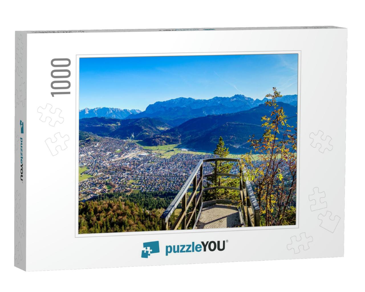 View in Garmisch-Partenkirchen - Kramer Mountain & Felsen... Jigsaw Puzzle with 1000 pieces