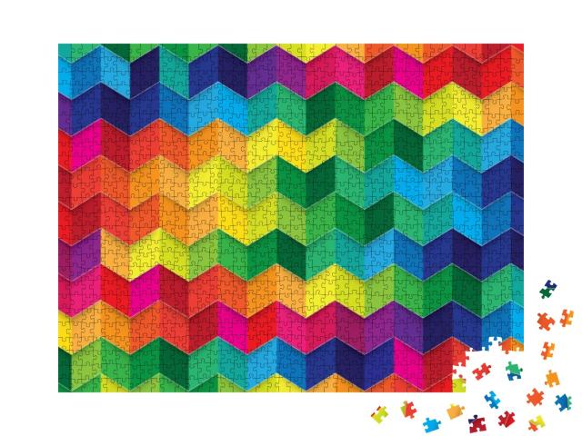 Colorful Geometric Abstract Background... Jigsaw Puzzle with 1000 pieces