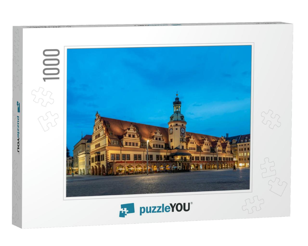 Old Town Hall At Blue Hour, Leipzig, Germany... Jigsaw Puzzle with 1000 pieces