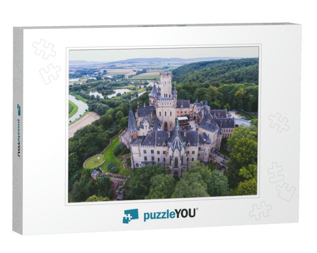 View of Marienburg Castle, a Gothic Revival Castle in Low... Jigsaw Puzzle