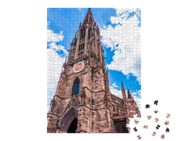 Belltower of Freiburg Im Brisgau, Germany... Jigsaw Puzzle with 1000 pieces