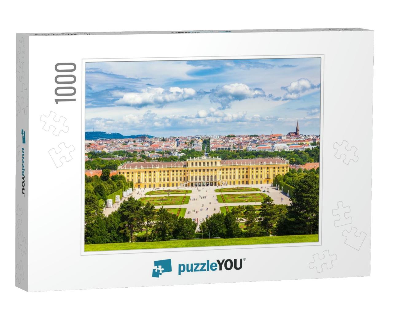 Classic View of Famous Schonbrunn Palace with Scenic Grea... Jigsaw Puzzle with 1000 pieces
