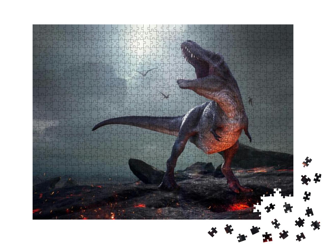 3D Rendering of Tyrannosaurus Rex Near Extinction... Jigsaw Puzzle with 1000 pieces