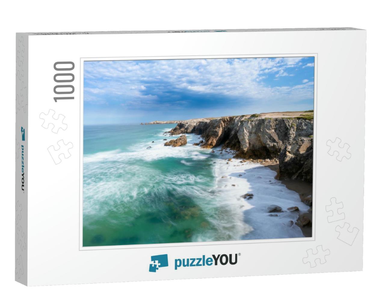 Beautiful Coast Line of Quiberon, Morbihan, Brittany / Br... Jigsaw Puzzle with 1000 pieces