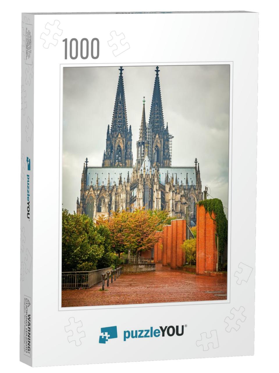 View on Cologne Cathedral At Rainy Day, Germany... Jigsaw Puzzle with 1000 pieces