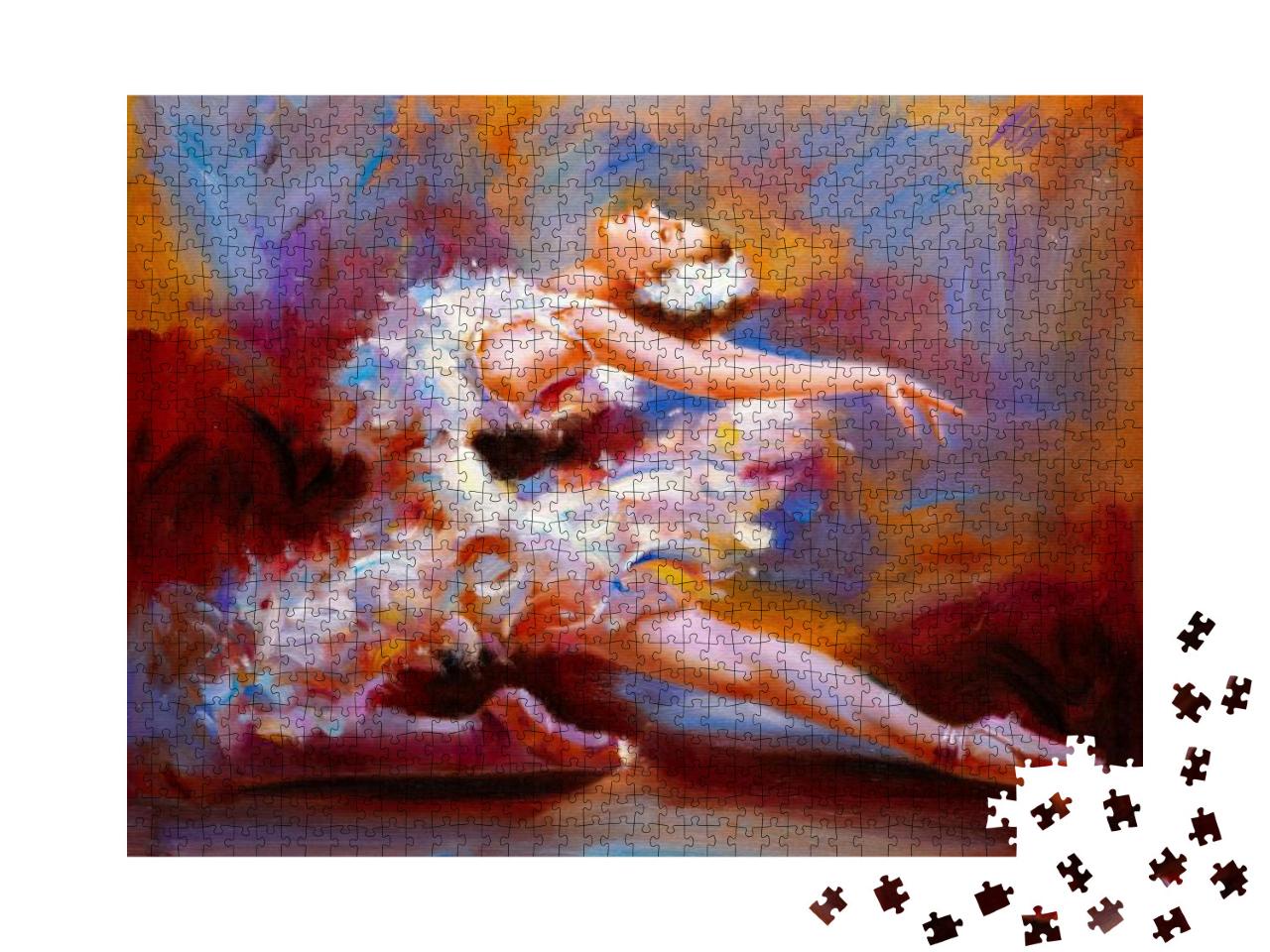 Oil Painting - Ballet Dancer... Jigsaw Puzzle with 1000 pieces
