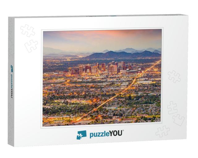 Phoenix, Arizona, USA Downtown Cityscape At Dusk... Jigsaw Puzzle
