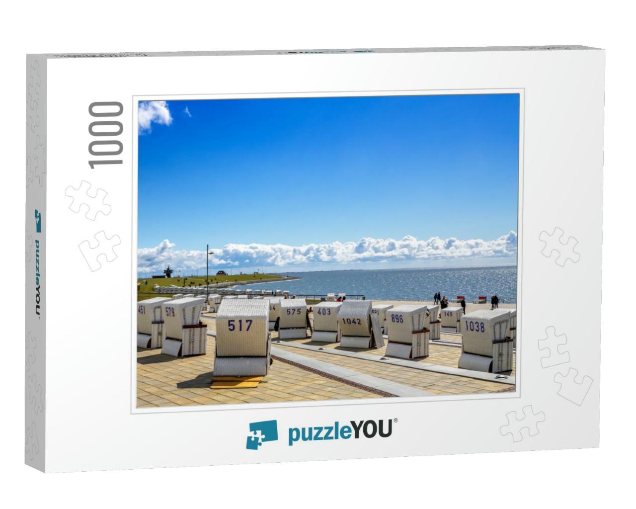 Beach in Buesum, North Sea, Germany... Jigsaw Puzzle with 1000 pieces