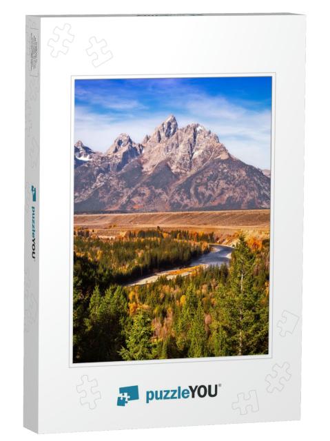 The Snake River in Grand Teton National Park, in Wyoming... Jigsaw Puzzle