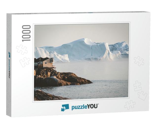 Aerial View of Arctic City of Ilulissat, Greenland During... Jigsaw Puzzle with 1000 pieces