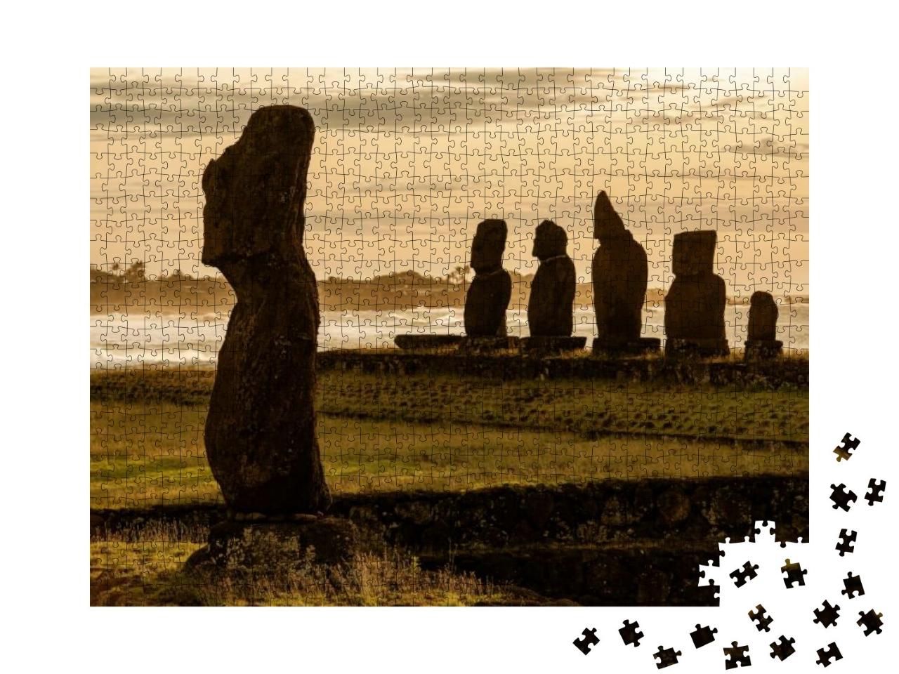 The Tahai Ceremonial Complex on Rapa Nui Easter Island in... Jigsaw Puzzle with 1000 pieces