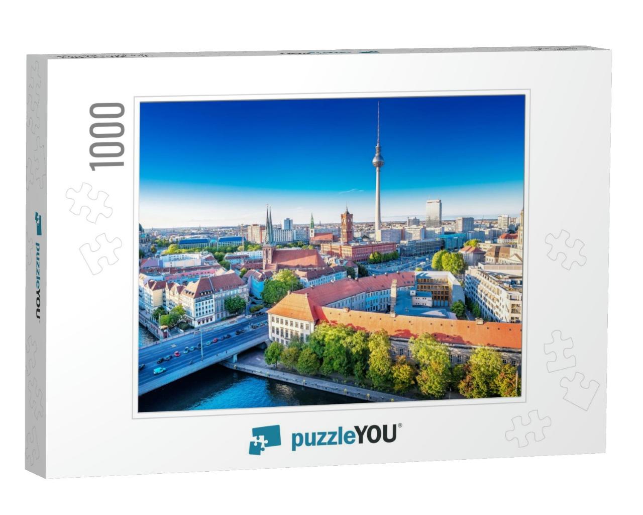 Panoramic View At the Berlin City Center At Sunset... Jigsaw Puzzle with 1000 pieces