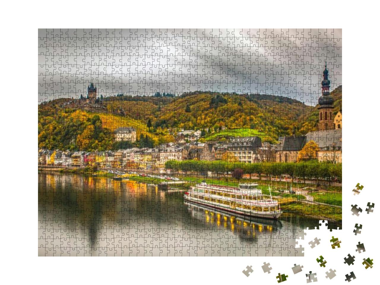 Cochem, Germany, Beautiful Historical Town on Romantic Mo... Jigsaw Puzzle with 1000 pieces