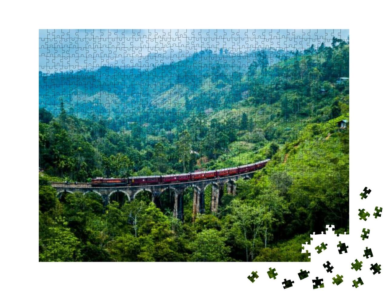 Nine Arches Bridge from Above, Sri Lanka... Jigsaw Puzzle with 1000 pieces