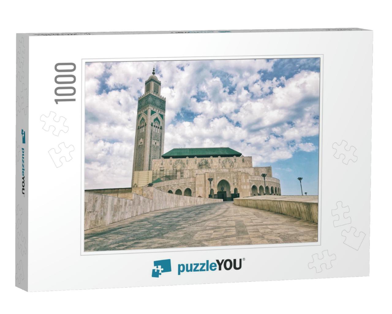 View of the Mosque of Hasan Ii in Casablanca, Morocco... Jigsaw Puzzle with 1000 pieces